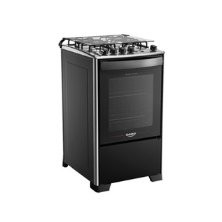 Fogão 4 Bocas Preto Com Mesa Inox Dako Magister Bivolt em Oferta na Shopee