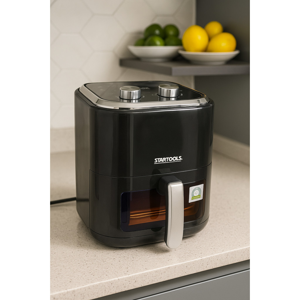 Air Fryer Fritadeira Eletrica Sem Oléo Preta Prata 3,4L 3,8L 5L 110V 220V Visor Led