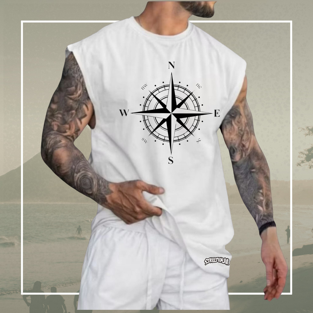 Regata Machão Oversized 100% Algodão Camiseta Cavada Musculação Streetwear Treino Praia Academia em Oferta na Shopee