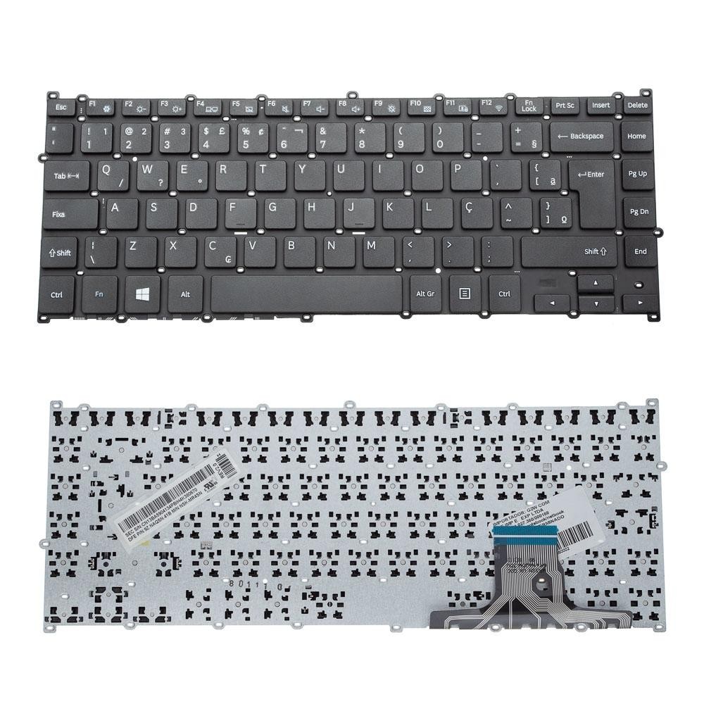 Teclado para Notebook Samsung Essentials NP300E4L-KW1BR | Preto ABNT2 em Oferta na Shopee