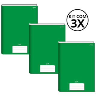 Kit Com 3 Caderno Brochura 80 Fls Pautado Capa Dura - Stiff KITS:KIT 02 em Oferta na Shopee
