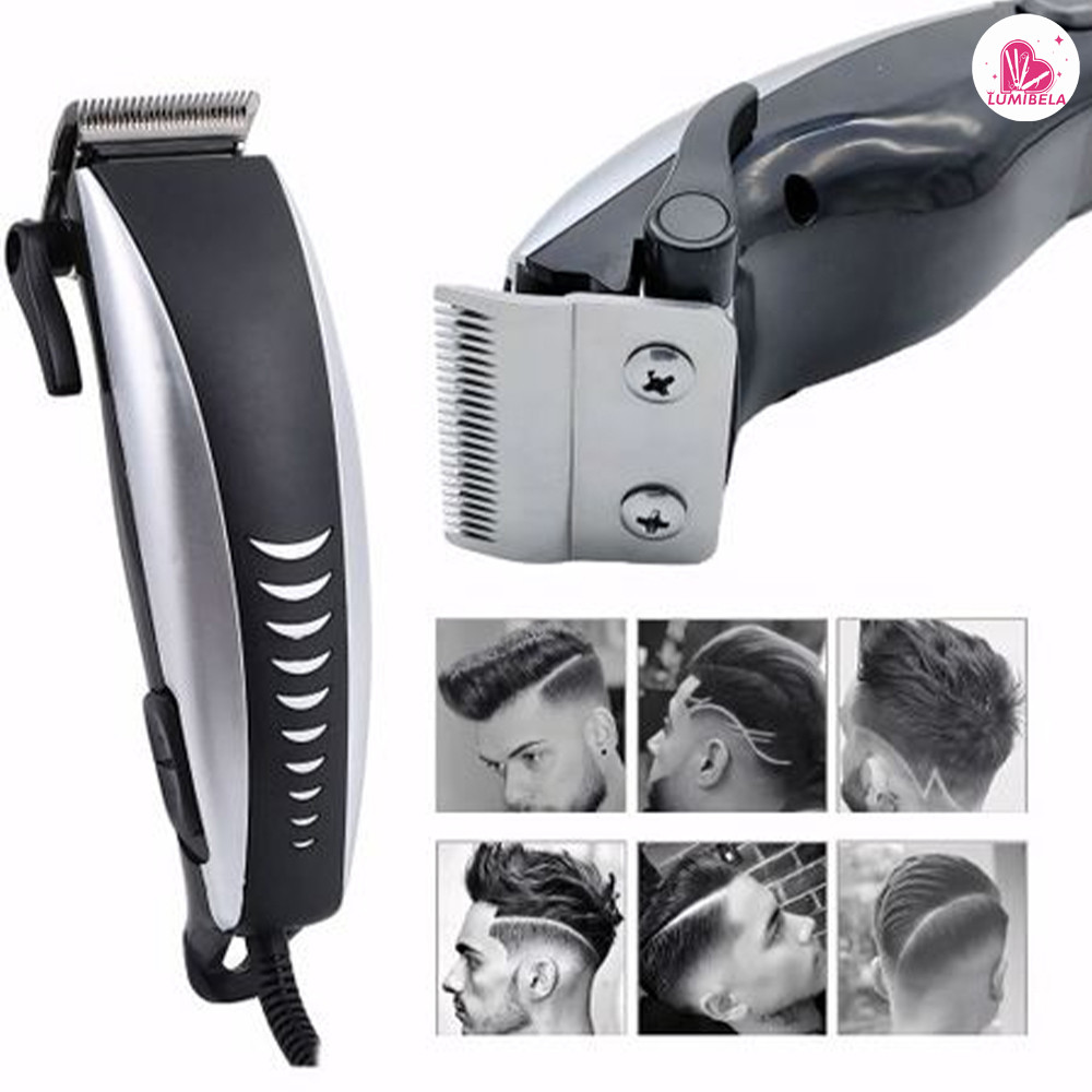 Barbeador profissional, máquina de cortar cabelo, aparador de barba, conjunto de 9 peças, elétrico, 110V