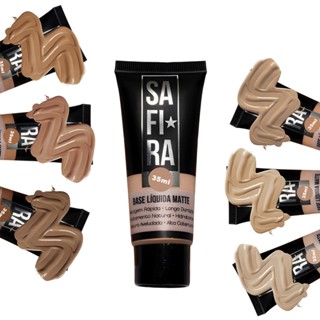 Base Líquida Matte 35ml - Alta Cobertura com Textura Aveludada - Acabamento Natural em Oferta na Shopee
