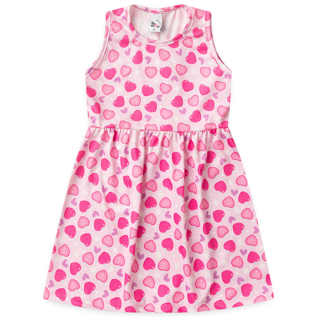 Vestidos Infantil Fresquinho regata em suplex 2 ao 14 anos estampados