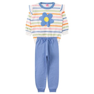Conjunto Infantil Feminino Moletom Sublimado Peluciado/Moletom Peluciado Flor - Menina Doce em Oferta na Shopee