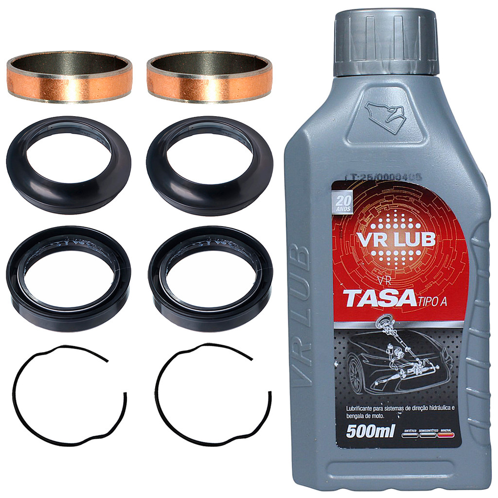 Kit bucha externa atrito guia garfo bengala CG150 CG160 Fan Titan Start Sport NXR125 NXR150 Bros XRE190 trava retentor em Oferta na Shopee