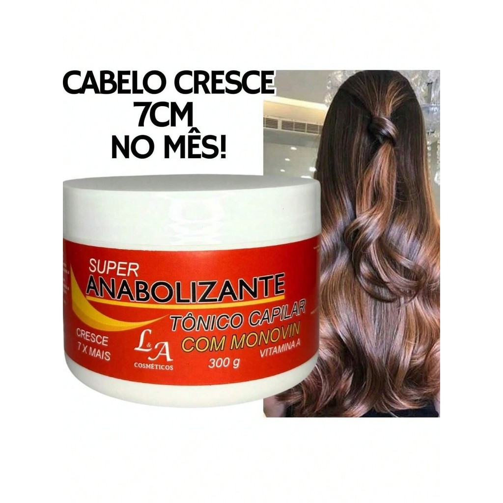 Anabolizante Capilar Crescimento Acelerado até 7 cm por Mês Original