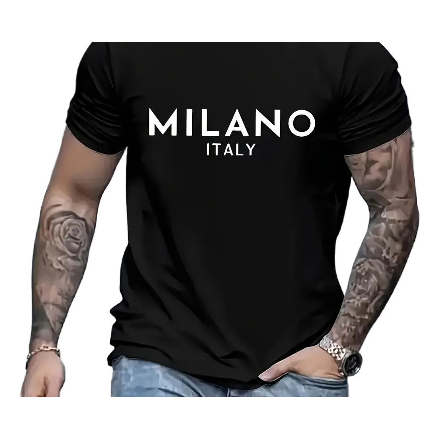 Camisa 30.1 Camiseta Masculina Milano 100% Algodão Milano Italy Premium Algodão Envio Imediato