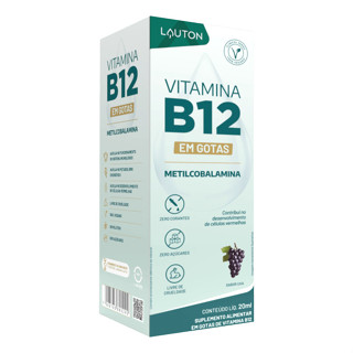 Vitamina B12 Gotas Sabor Uva 20 ML Lauton Nutrition em Oferta na Shopee