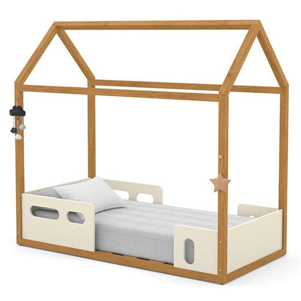 Mini Cama Montessoriana Liv Off White Freijó - Matic em Oferta na Shopee