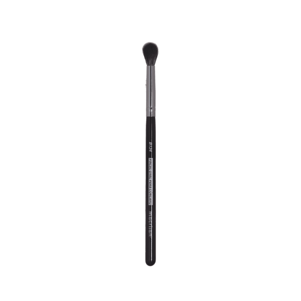 PINCEL B134 OVAL CONCAVO MACRILAN PARA SOMBRAS, ESFUMADOS E DETALHES DE MAQUIAGEM PROFISSIONAL