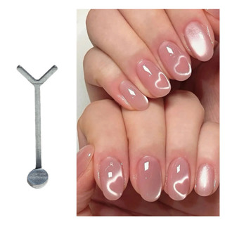 Forma De Coração Olhos De Gato Ímã Vara Amor Padrão Adequado Em Y Prego.-Makeupnails- em Oferta na Shopee