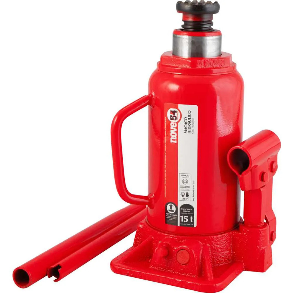 Macaco Hidráulico Tipo Garrafa 15 Toneladas Com Alça Nove54 em Oferta na Shopee