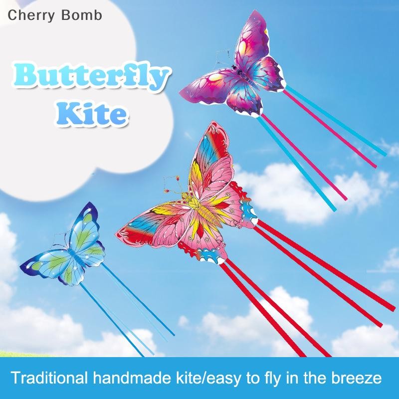 (Bomba De Cereja) 1.4m Colorido Pipa Voando Brinquedos Para Crianças Pipas Peixe Vento Esportes-Lazer Kite Ar Diversão N