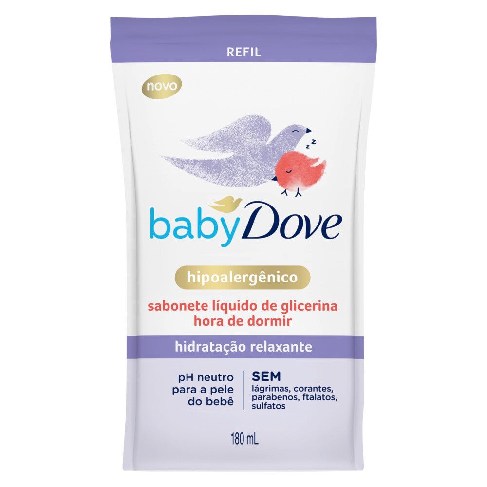 Sabonete Líquido Baby Dove Hora de Dormir Refil 180ml - Mom & Baby