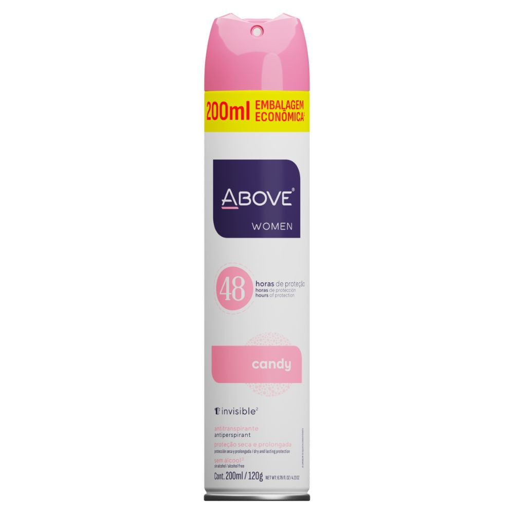 Desodorante Antitranspirante Above Women Invisible Candy 200ml - Beauty