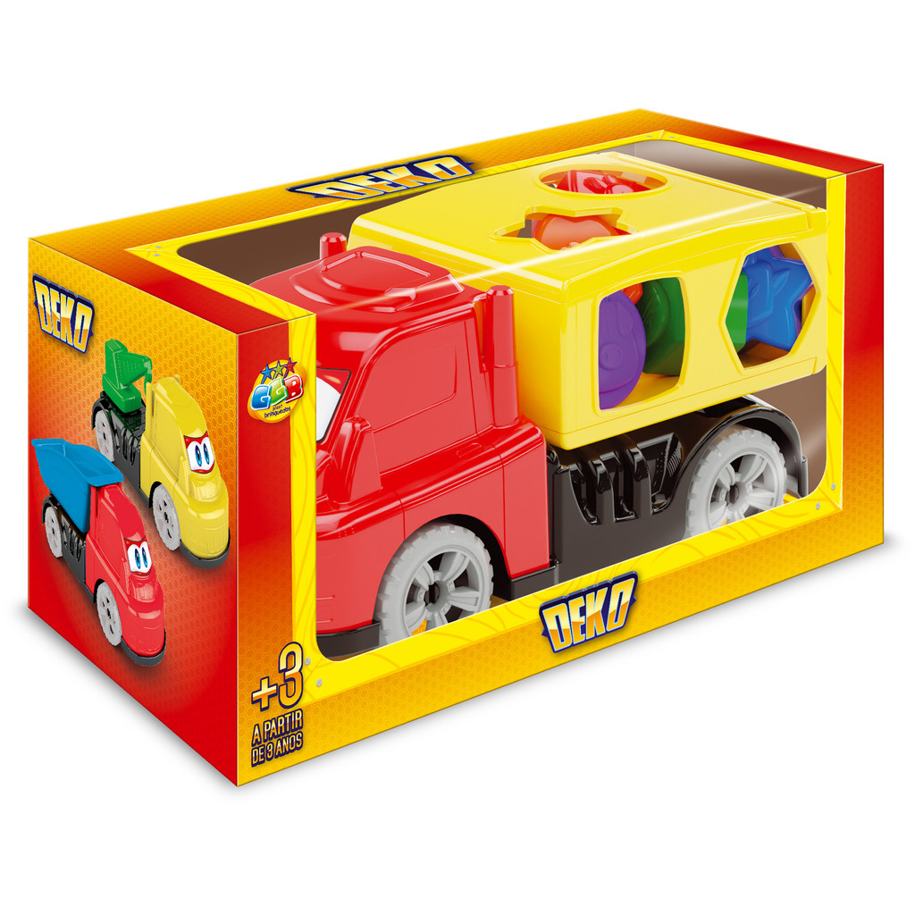Caminhão Deko Formas II GGB Brinquedo Educativo Infantil com Formas Geométricas Coloridas em Oferta na Shopee