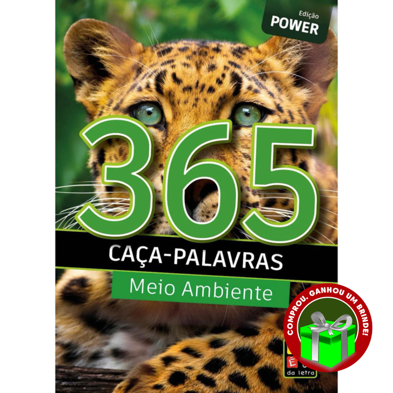 Livro Caça Palavras Power Meio Ambiente Pé da Letra Crianças Filhos Infantil Desenho