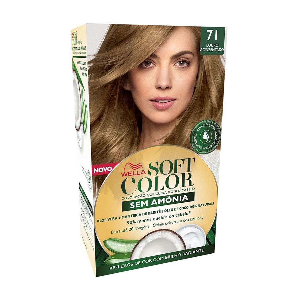 Kit Tintura Soft Color Louro Acinzentado 71 Soft Color - Beauty