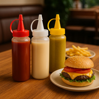 12 Bisnagas de Molho 200ml Ketchup Maionese Mostarda Refil Squeeze Dosador Plástico para Cozinha e Lanches em Oferta na Shopee