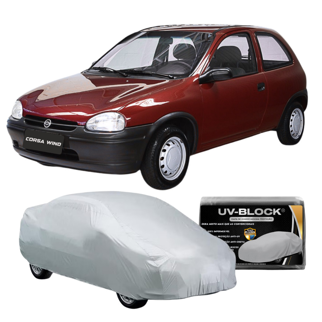 Capa Carro Chevrolet Corsa Wind HATCH - Lona Impermeável ANTI UV Bloqueia Sol & Chuva em Oferta na Shopee