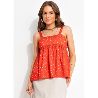Blusa Malha Fria Liberty Vermelho Quintess em Oferta na Shopee