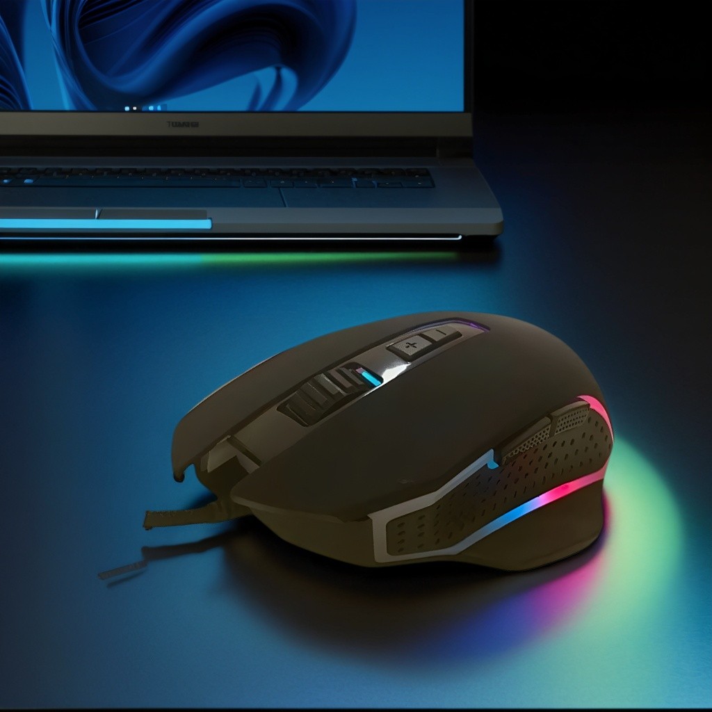 Mouse Gamer RGB Alta Precisão 4800DPI 7 Botões Iluminação LED, Design Ergonômico Domine Seus Jogos