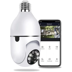 Câmera Segurança Prova D'água Infravermelho Lâmpada Externa 360 Sem Fio Wifi 2.4G G4