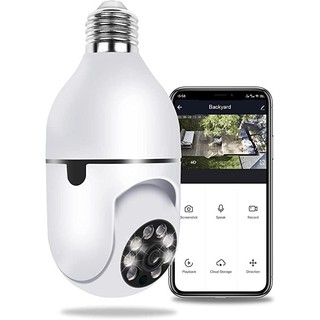Câmera Segurança Prova D'água Infravermelho Lâmpada Externa 360 Sem Fio Wifi 2.4G G4
