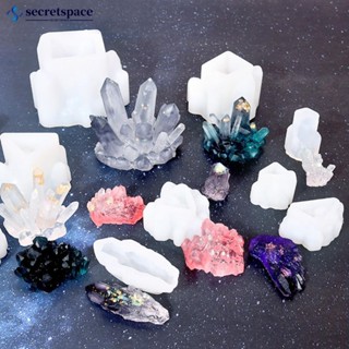 SECRETSPACE DIY Cristal Resina Epóxi Molde Cluster De Pedra Irregular Silicone 3D Ornamentos Artesanato Pingente B3M6 em Oferta na Shopee
