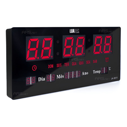 Relógio Led Parede Digital Calendário Temperatura Precisão