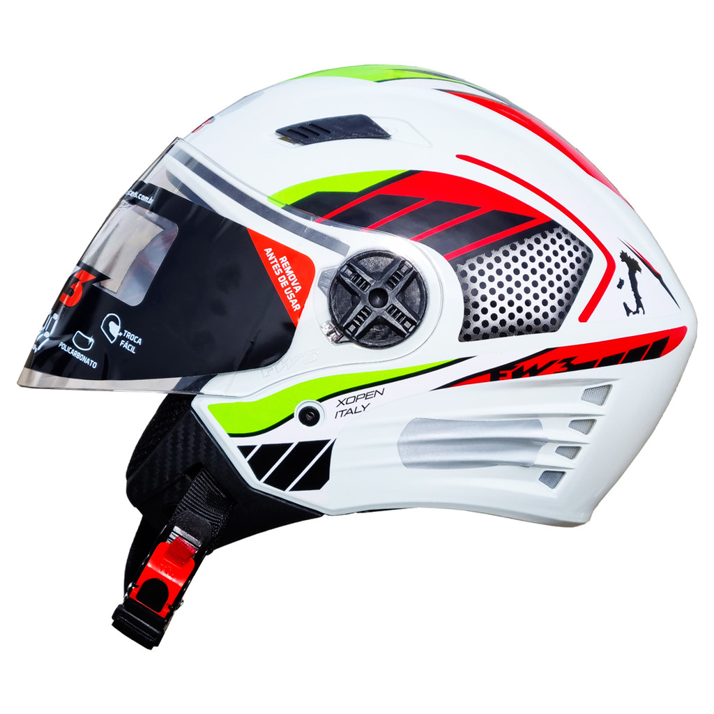 Capacete Fw3 X Open Países Branco Itália Tamanhos 56 58 60 em Oferta na Shopee