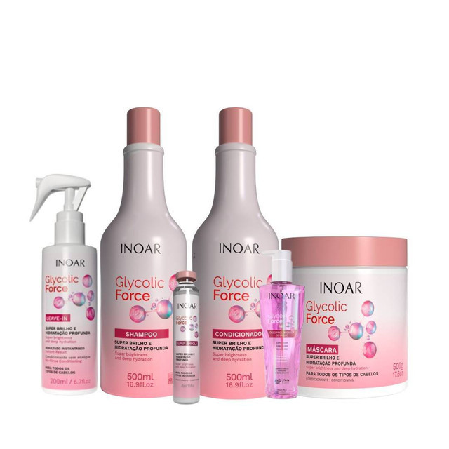 Inoar Glycolic Force Kit Hidratação 6 Produtos em Oferta na Shopee