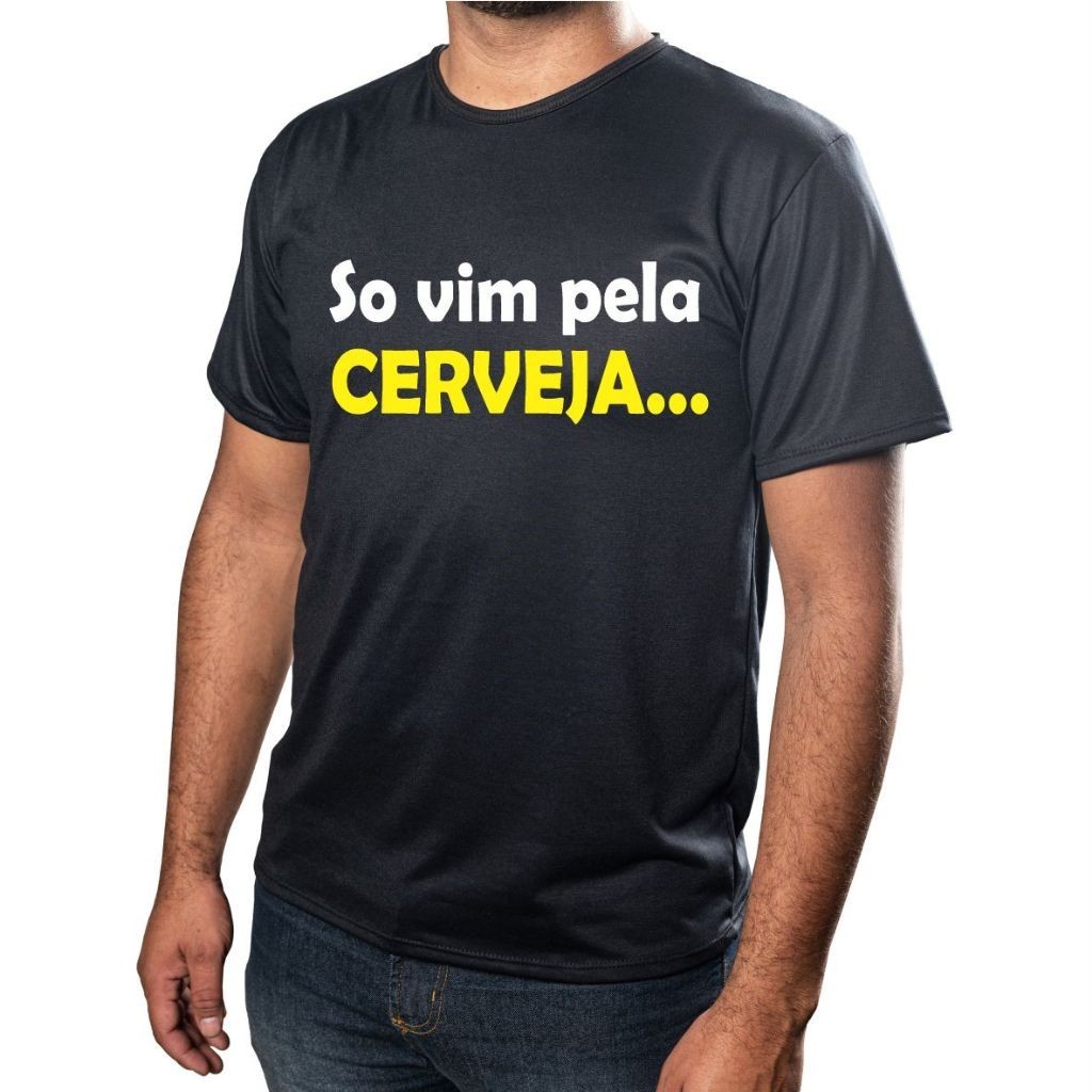 Blusa Camisa Personalizada Só vim Pela Bebida  Estampada Adulto Ótimo Acabamento E Durabilidade Tecido 100% Poliéster
