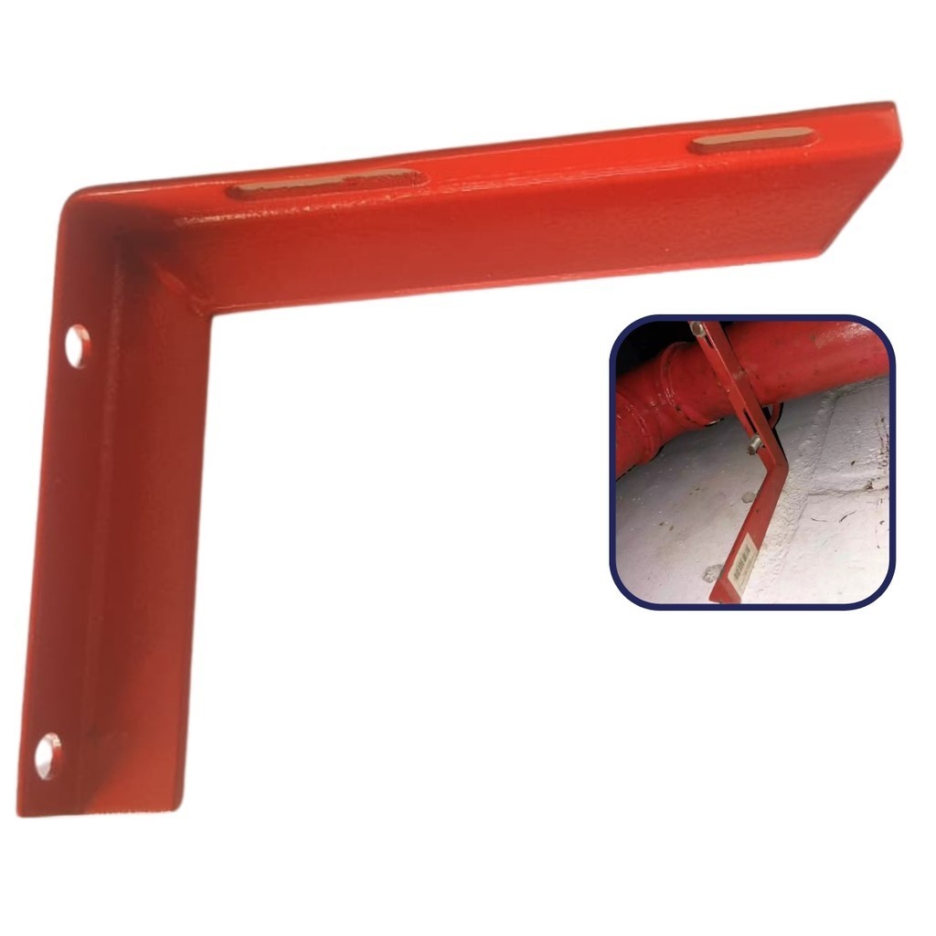 Suporte Mão Francesa 18x15cm 1un para Tubo Incêndio 2" a 4”