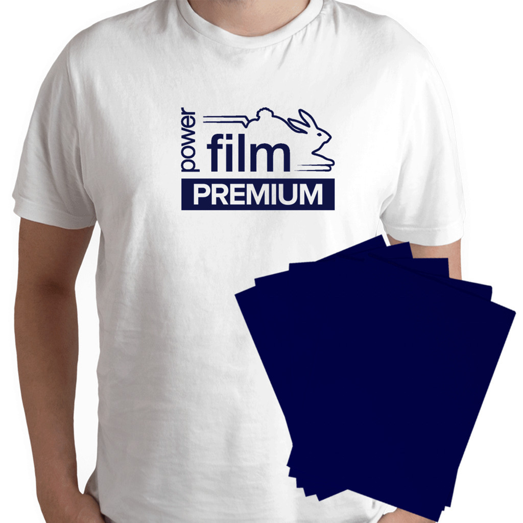 Filme de Recorte Power Film Premium A3 Azul Marinho - 5 Folhas - adesivo para roupa termocolante , adesivo termocolante , adesivo termocolante para tecido , termocolante para roupa , termocolante para tecido