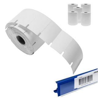 5 ROLOS ETIQUETA PARA GONDOLA BRANCA 50X30 - XD-210 em Oferta na Shopee