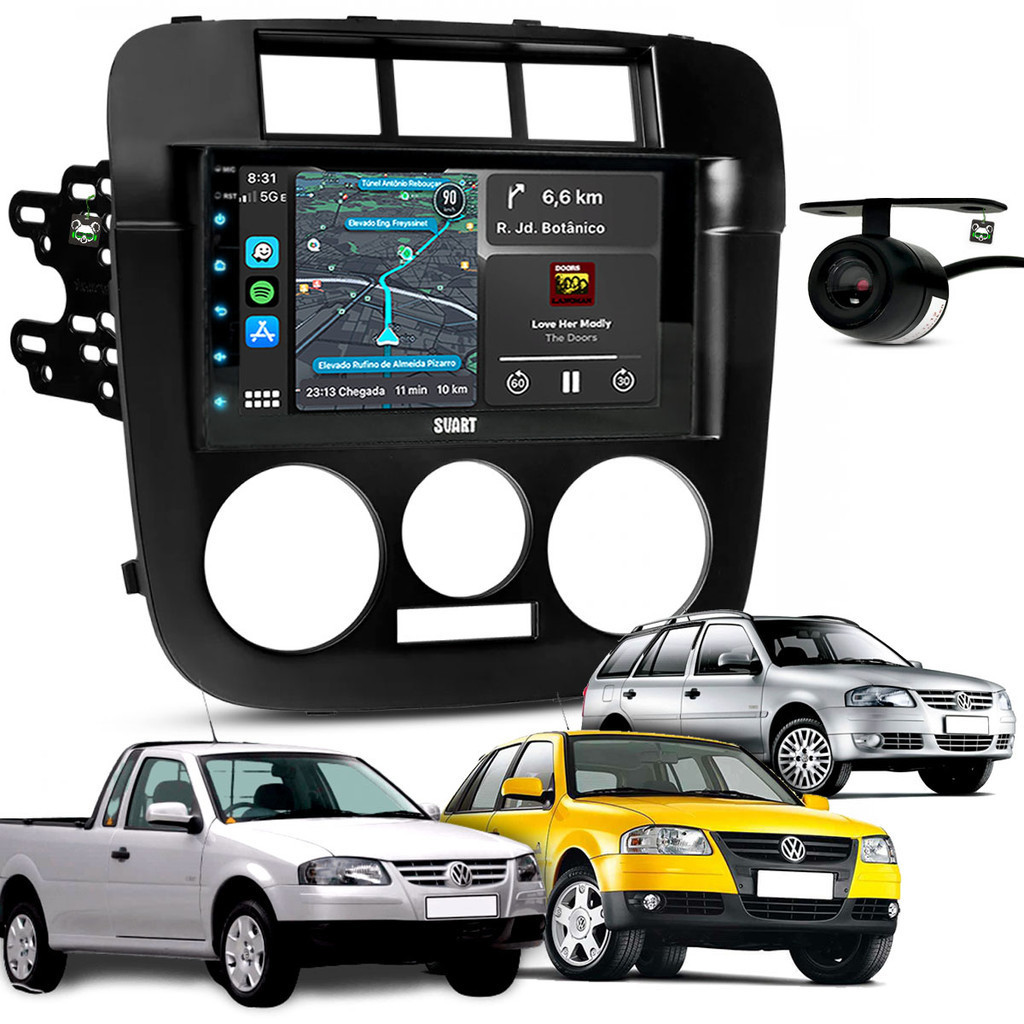 Kit Multimidia Android 7 Pol Gol G4 2004 2005 A 12 2013 2014 Moldura Cor Preto Fosco em Oferta na Shopee