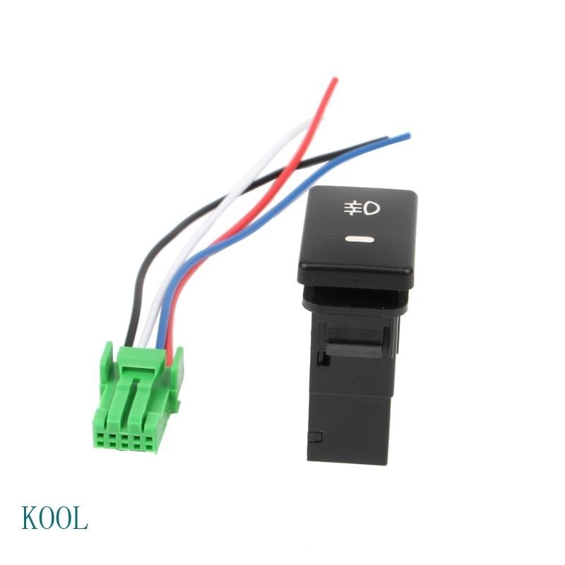 Luz De Nevoeiro Traseira DC12V Empurra Botão De 4 Fios Para