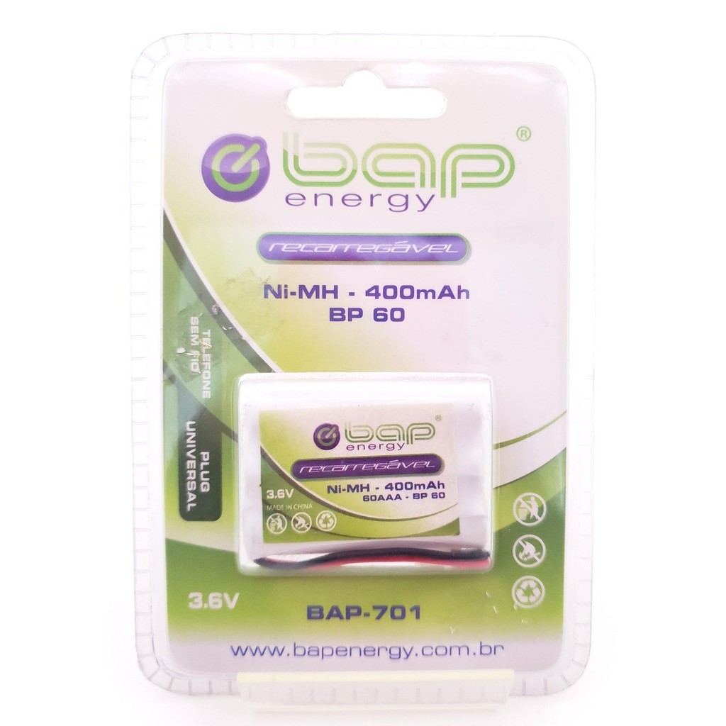 Bateria Para Telefone Sem Fio bap-701 BP 60 3.6V 400mAh