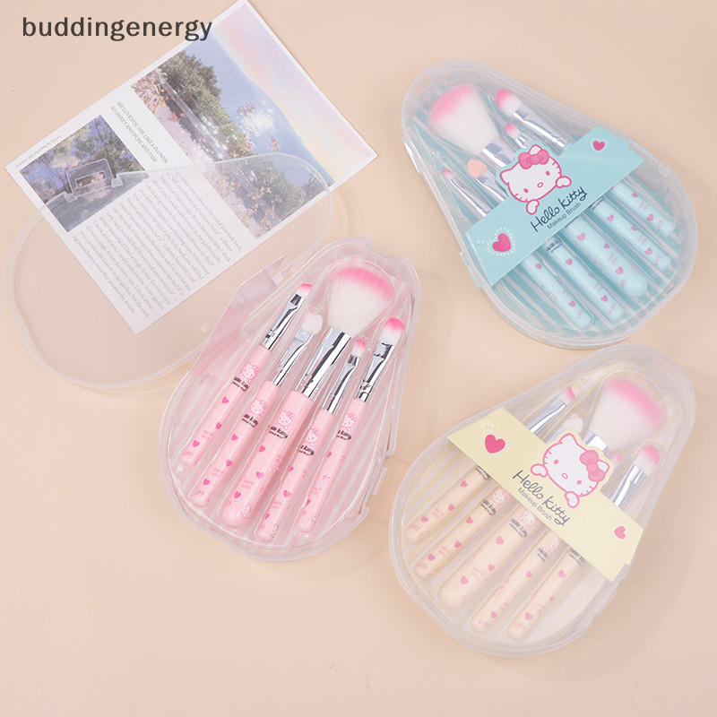 { BUDDI } 5pcs Conjunto De Escova De Maquiagem Sanrio Hello Kitty Anime Jewelry Blush Eyebrow Lip Eyeshadow Beleza Meninas buddingenergy