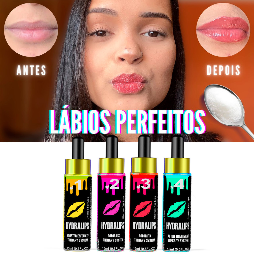 HIDRA LIPS PARA  DERMAPEN ESFOLIANTE+ HIALURÔNICO+PIGMENTO ROSA+PIGMENTO VERMELHO