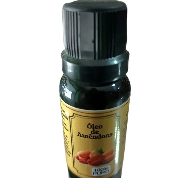 Óleo Vegetal de Amêndoas 20ml - Em pote escuro para proteger contra oxidação natus 100% Natural