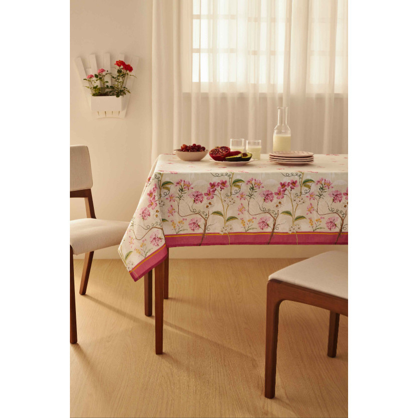 Toalha de Mesa Estampada 4 ou 6 Lugares Terraço Pop - Redonda; Quadrada ; Retangular - Lepper