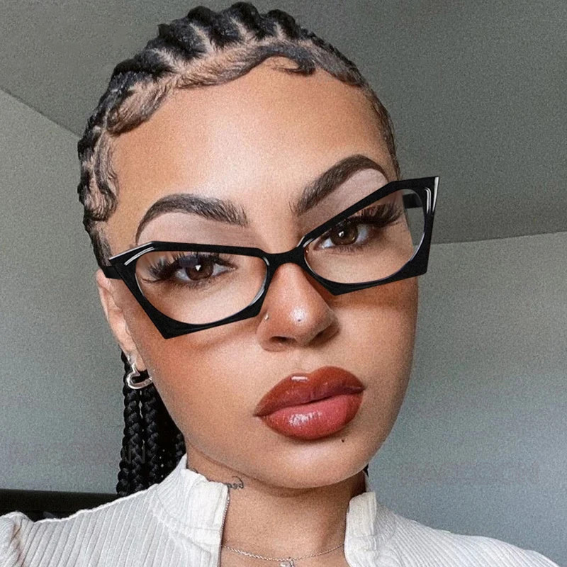 Óculos Decorativos Poligonais De Moda Feminina De Computador Para Senhoras em Oferta na Shopee