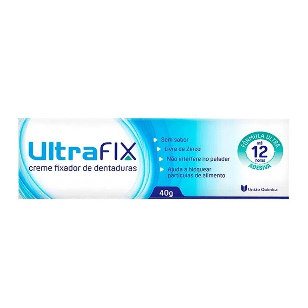 Creme Fixador de Dentadura Ultrafix sem Sabor 40g em Oferta na Shopee