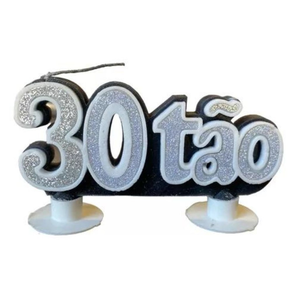 Vela Divertida Aniversário 30Tão -30 anos Luxo Festa 1 unid