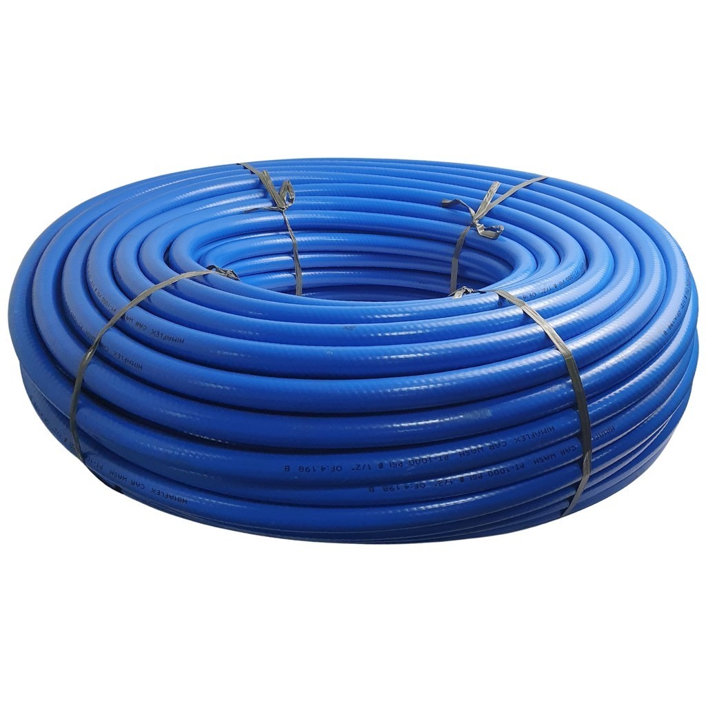 Rolo de 1 Metro Mangueira Lava Auto Premium PVC Borracha Reforçada Jato 1/2 3000 PSI Londribor