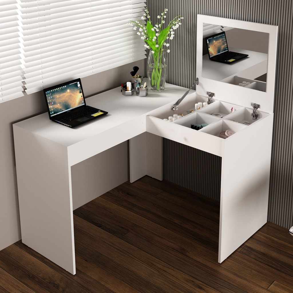 Penteadeira Escrivaninha com Espelho PE2021 - Tecno Mobili - Home & Living