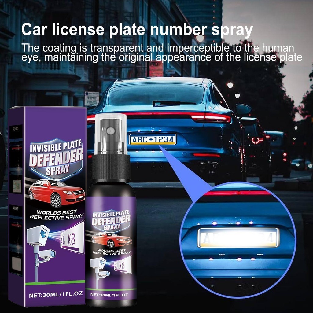 Número Da Placa De Licença Spray De Apagamento 30ml De Invisível Corretivo De Proteção De Painel Escondido 